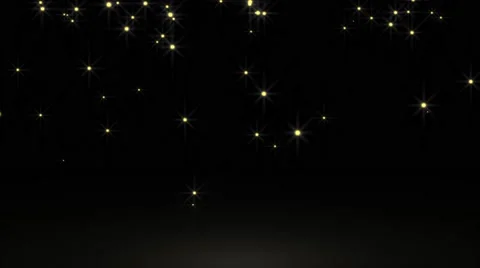 Glowing particle star in random direction with bounce on spotlight ground abs Stock Footage 65292716