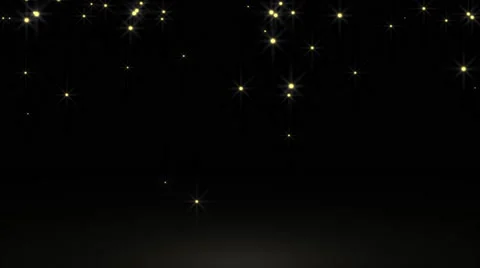 Glowing particle star in random direction with bounce on spotlight ground abs Stock Footage 65292730