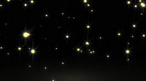 Glowing particle star in random direction with bounce on spotlight ground abs Stock Footage 65292739