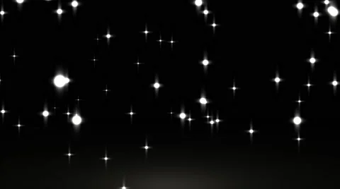 Glowing particle star in random direction with bounce on spotlight ground abs Stock Footage 65292758