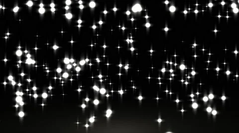 Glowing particle star in random direction with bounce on spotlight ground abs Stock Footage 65292765