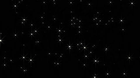 Glowing particle star in random direction with bounce on spotlight ground abs Stock Footage 65292785