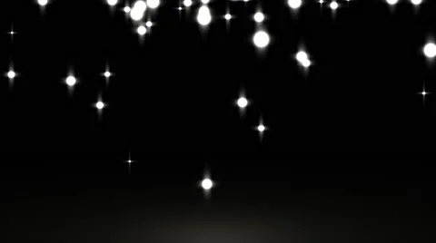 Glowing particle star in random direction with bounce on spotlight ground abs Stock Footage 65292788