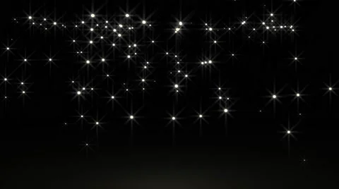 Glowing particle star in random direction with bounce on spotlight ground abs Stock Footage 65292795