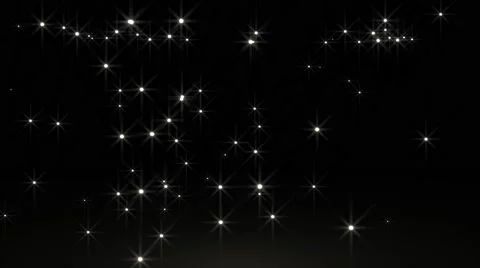 Glowing particle star in random direction with bounce on spotlight ground abs Stock Footage 65292816