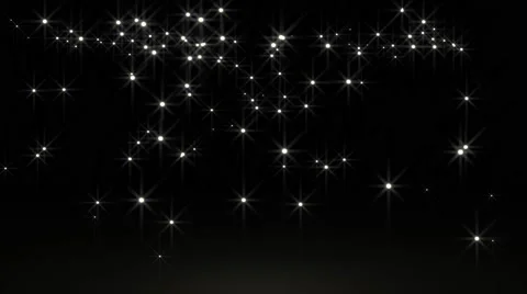 Glowing particle star in random direction with bounce on spotlight ground abs Stock Footage 65292823