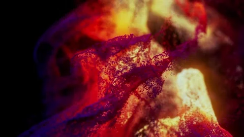 Glowing Particle Storm on Dark Background Stock Footage 308899216