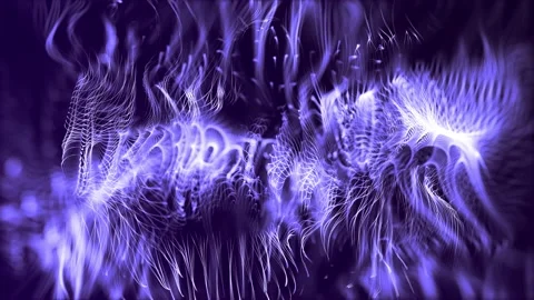 Glowing Particle Strands Background Video stock 194510313