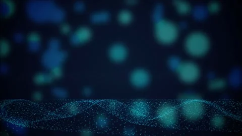 Glowing particle wave drifting bokeh seamless loop motion background 库存影片 344799301