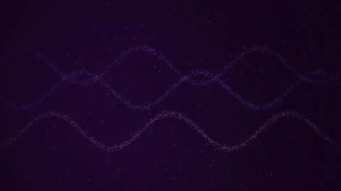 Glowing particle waves shimmer in a seamless loop Video stock 340957351