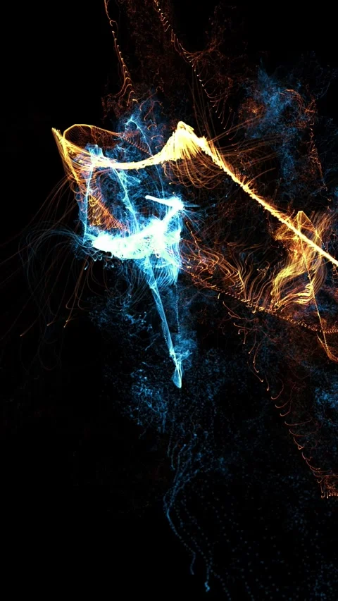 Glowing Particles 3D Animation Loop Stock Footage 303521037