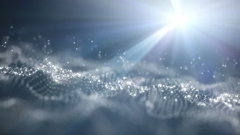 Glowing particles and light seamless loop animation 4k (4096x2304) Stock Footage 76313391