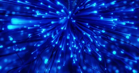 Glowing particles and light trails motion background loop animated Stock Footage 319764829