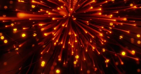 Glowing particles and light trails motion background loop animated Stock Footage 319764833