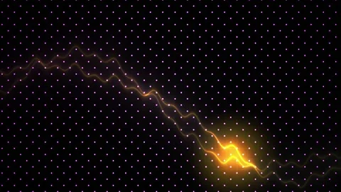 Glowing particles and light trails on dark background. Stock Footage 337513368