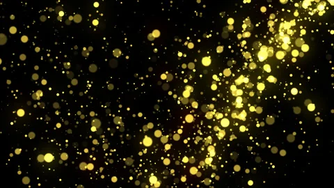 Glowing Particles and Sparkling Light Effects Video stock 345544080