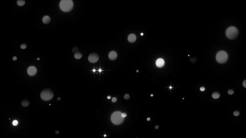 Glowing particles and star float in dark blue space with soft light and bok.. Stock Footage 314253533