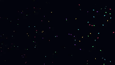 Glowing particles on black background. Vídeo Stock 337011337