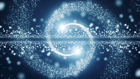 Glowing particles on a blue background Stock Footage 172279576