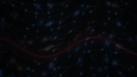 Glowing particles in dark space background. Stock Footage 340028802
