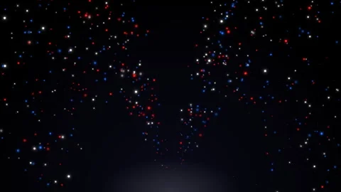 Glowing particles in dark space. Stock Footage 337011273