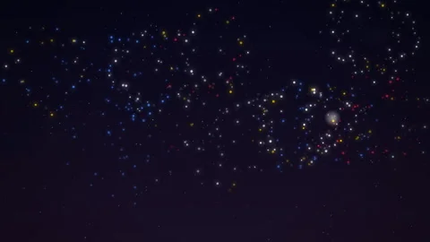 Glowing particles in dark space. 動画素材 337011297