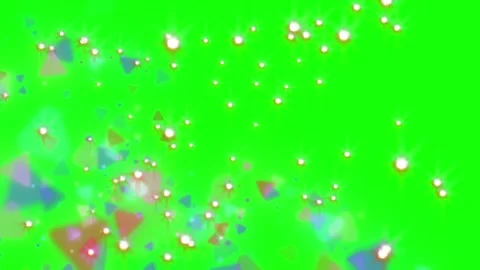 Glowing particles fall on green screen background Stock Footage 337447779