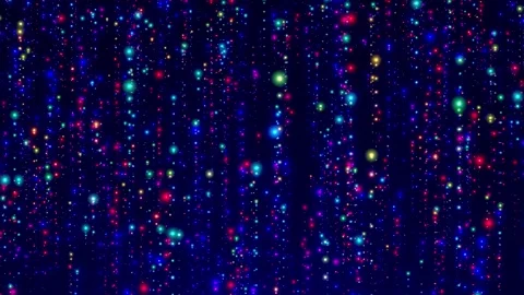 Glowing Particles Falling colorful Light Wall Background Loop Stock Footage 320493009
