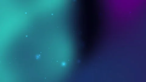Glowing particles float across a dark blue purple blue gradient Vidéo 297700926