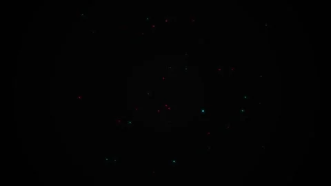 Glowing particles float across a dark background Video stock 346862670