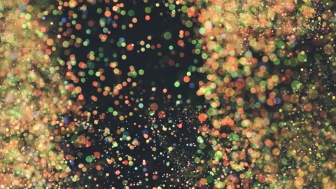 The glowing particles flying on the dark background. slow motion Stock Footage 160067148