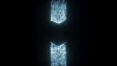 Glowing particles form the shape of the heart Stock Footage 84909281