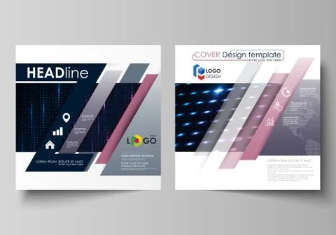 Glowing particles, futuristic digital vector design. Business templates for s Stock Illustration