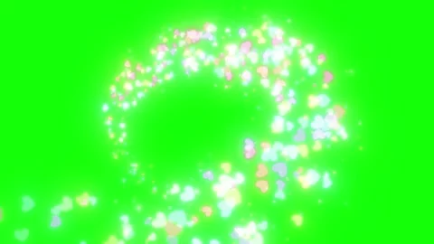 Glowing particles on green screen background Stock Footage 338220926