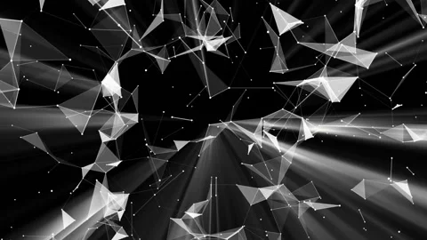 Glowing particles from the inside.Global Computer Network. Software source code Stock Footage 97253323