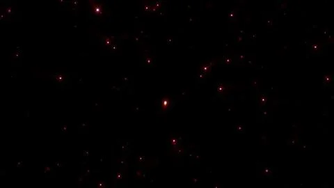 Glowing particles with light trails on a black background, evoking cosmic m.. Stock Illustration