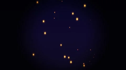 Glowing particles move in dark space with soft light effect Stock Footage 338227764