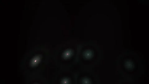 Glowing Particles Moving Across a Dark Digital Grid Background Stock Footage 343705690