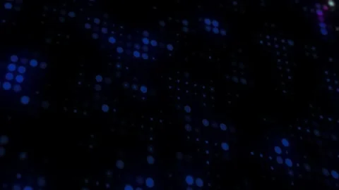 Glowing particles moving on black background Stock Footage 305023238