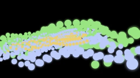 Glowing Particles Moving in Formation. Video stock 329928356
