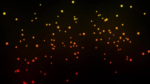 Glowing particles moving slowly on black background 4k. video Stock Footage 336360726