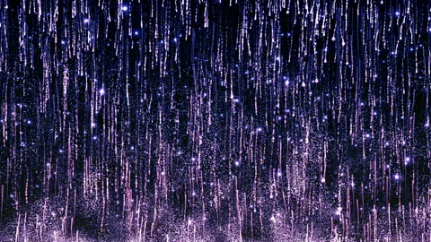 Glowing Particles Rain Stock Footage 156550056