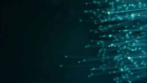 Glowing particles strands or threads growing in vertical direction Stock Footage 157778807