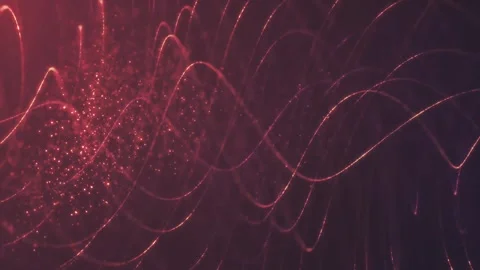 Glowing particles with strings rolling motion Video stock 259037640