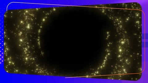 Glowing particles swirl around black void in space animation Stock Footage 337443619