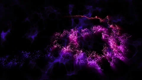 Glowing particles trail. Intro screensaver. Logo disclosure. 3D dust trail Stock Footage 277451584