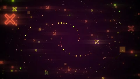 Glowing Party Shapes Background Stock Footage 348019571