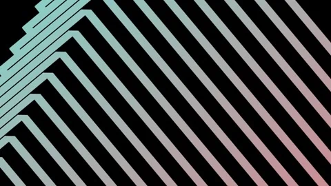 Glowing pastel gradient linear geometric angles rotate smoothly Stock Footage 339827001