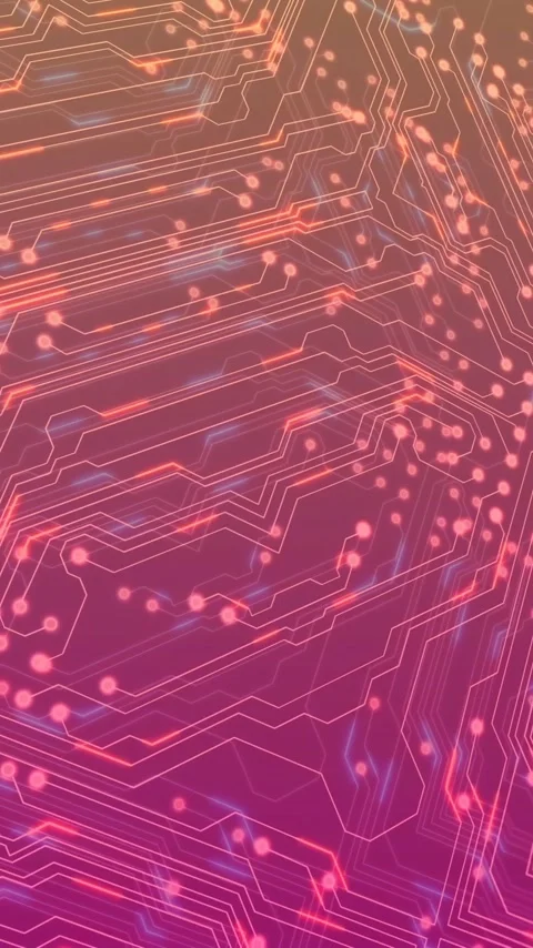 Glowing pathways and nodes on circuit board, technology animation Stock Footage 319975964