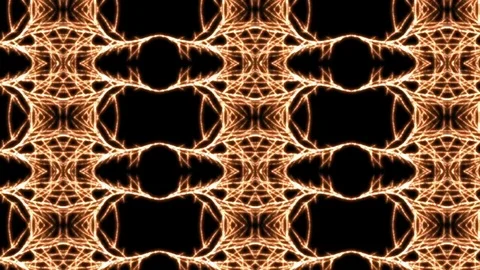 Glowing pattern on the black background Stock Footage 81613889